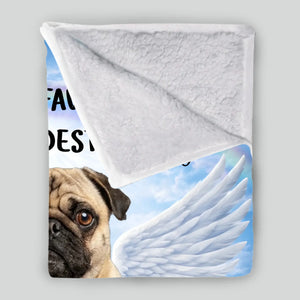 Personalized Pug Memorial Blanket - Custom Photo Remembrance With Rainbow Bridge | 89Prints