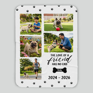 Custom Pug Lover Blanket - In Loving Memory Pet Tribute, 