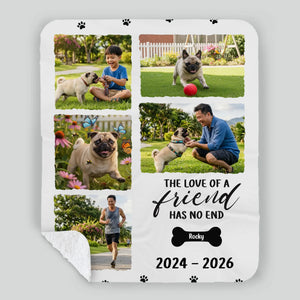 Custom Pug Lover Blanket - In Loving Memory Pet Tribute, 
