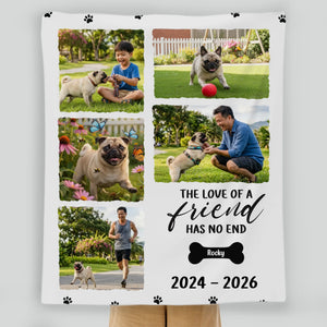 Custom Pug Lover Blanket - In Loving Memory Pet Tribute, 