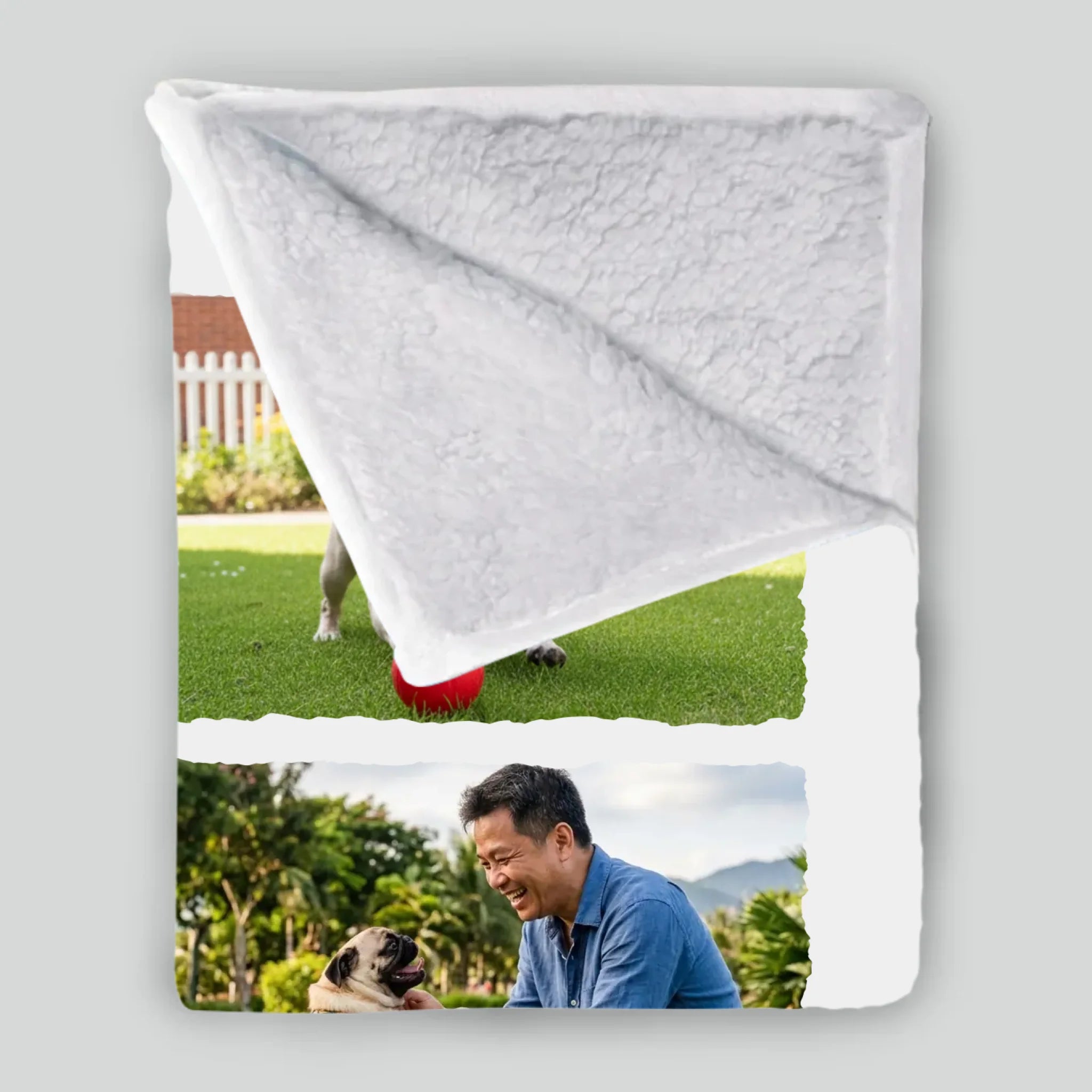 Custom Pug Lover Blanket - In Loving Memory Pet Tribute, 