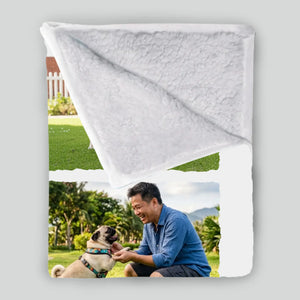 Custom Pug Lover Blanket - In Loving Memory Pet Tribute, 