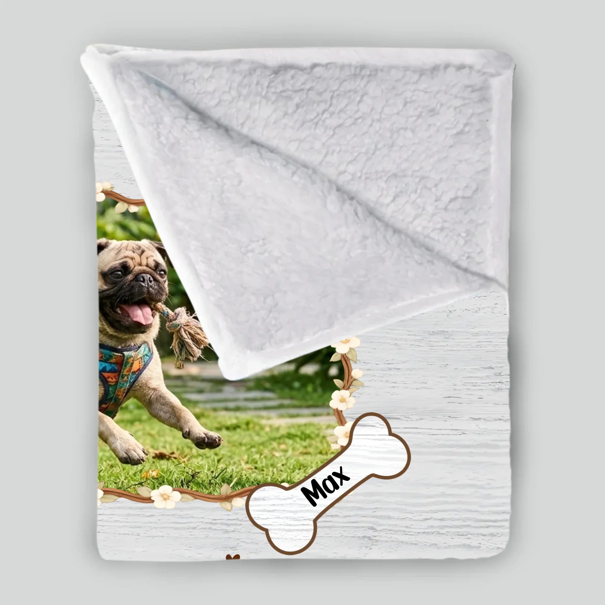 Custom Pug Lover Blanket With Picture - When You Miss Me, Have No Fear Gift | 89Prints