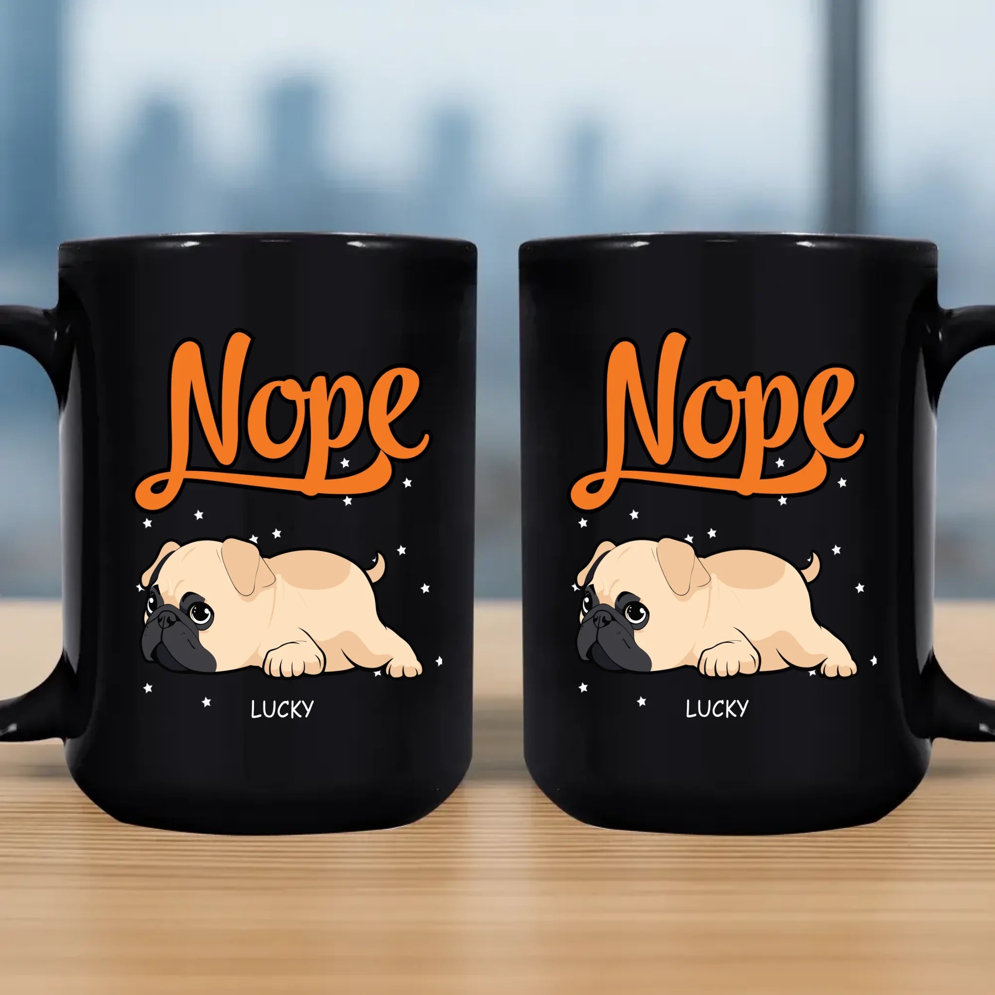 Personalized Pug Mug – Funny Dog Nope Lying Gift For Dog Lovers | 89Prints