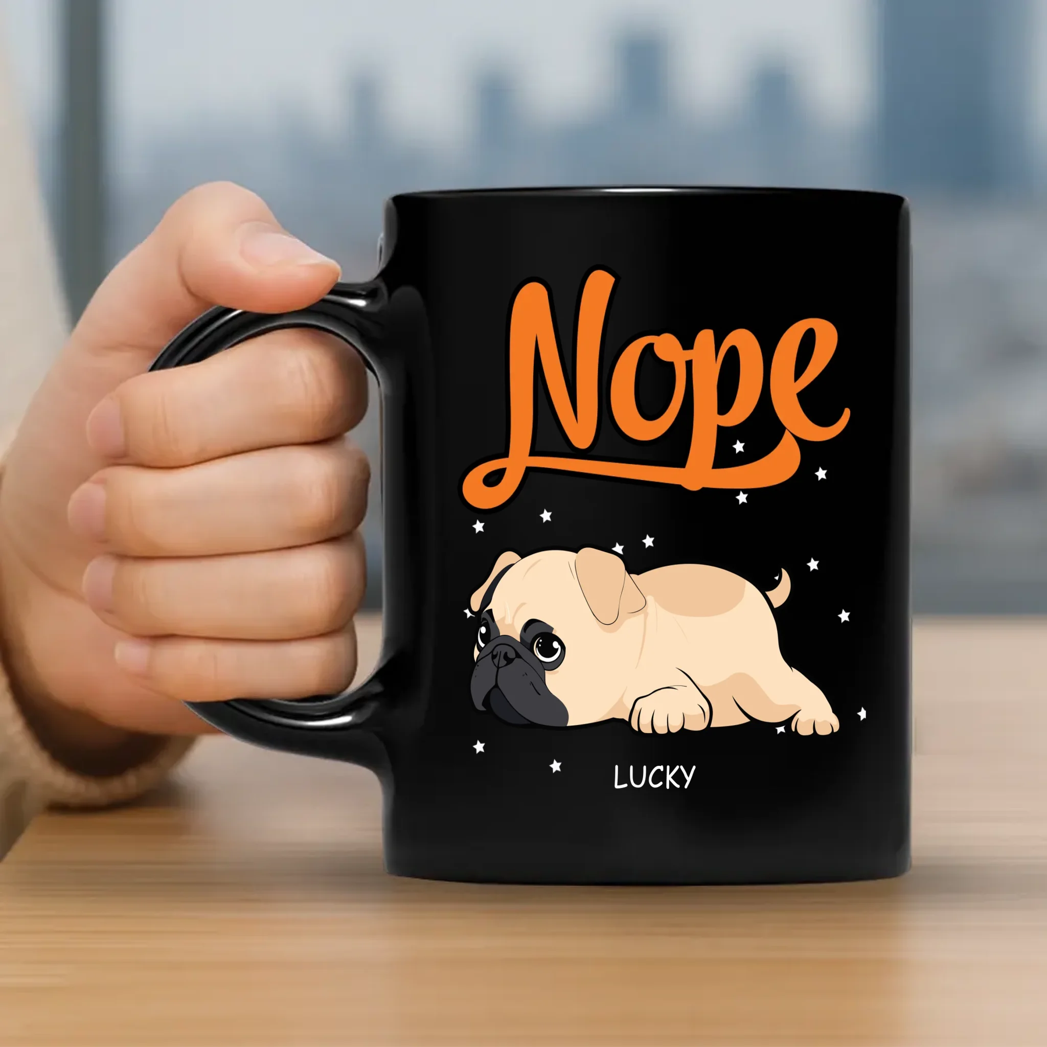 Personalized Pug Mug – Funny Dog Nope Lying Gift For Dog Lovers | 89Prints
