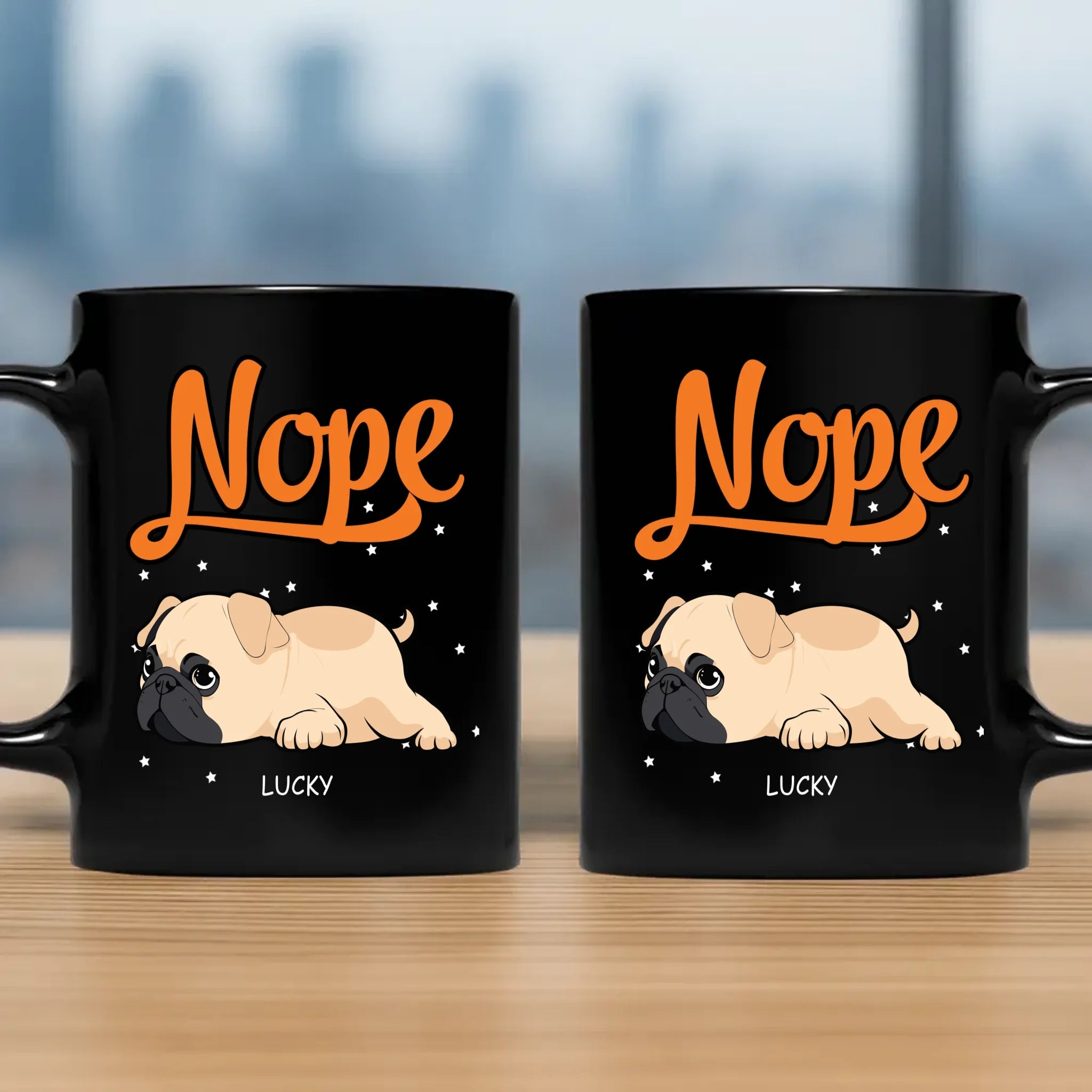 Personalized Pug Mug – Funny Dog Nope Lying Gift For Dog Lovers | 89Prints