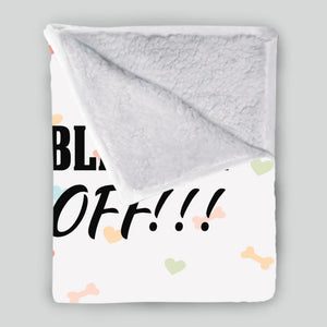 Personalized Pug Blanket - Funny Paws Off Dog Lover Gift With Names | 89Prints