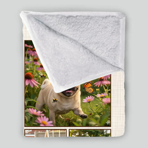 Custom Pug Lover Blanket - Don’t Cry For Me Mom Photo Dog Loss Gift | 89Prints