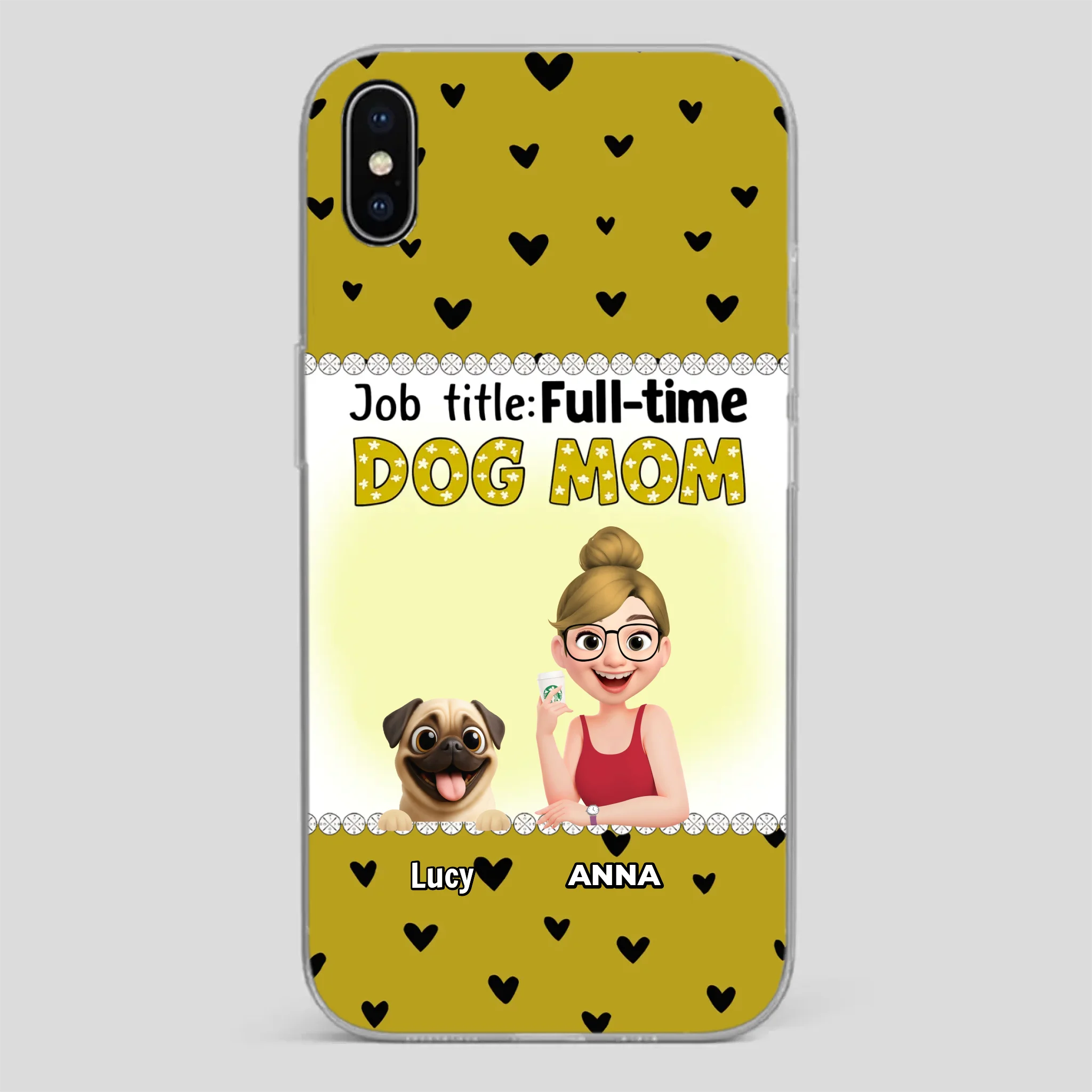 Custom Pug Lover Phone Case - Full-time Dog Mom Gift For Dog Owners | 89Prints