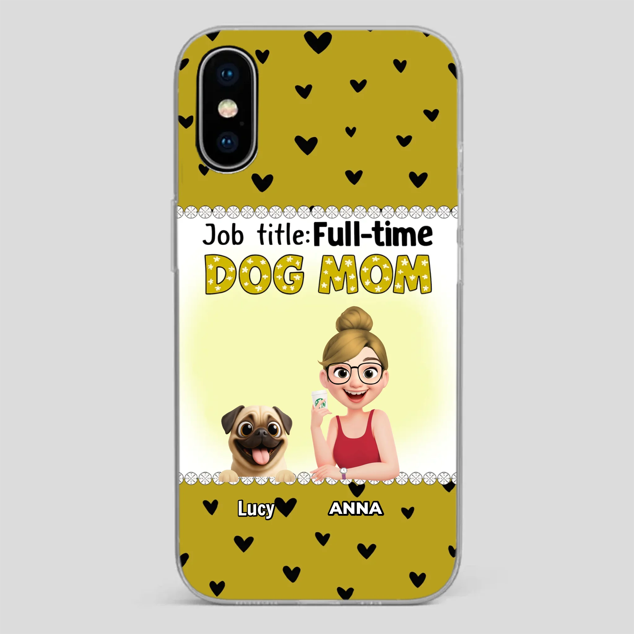 Custom Pug Lover Phone Case - Full-time Dog Mom Gift For Dog Owners | 89Prints