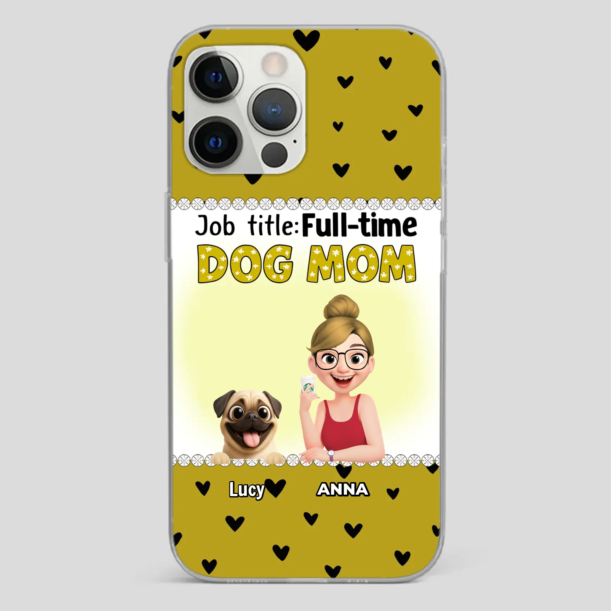 Custom Pug Lover Phone Case - Full-time Dog Mom Gift For Dog Owners | 89Prints
