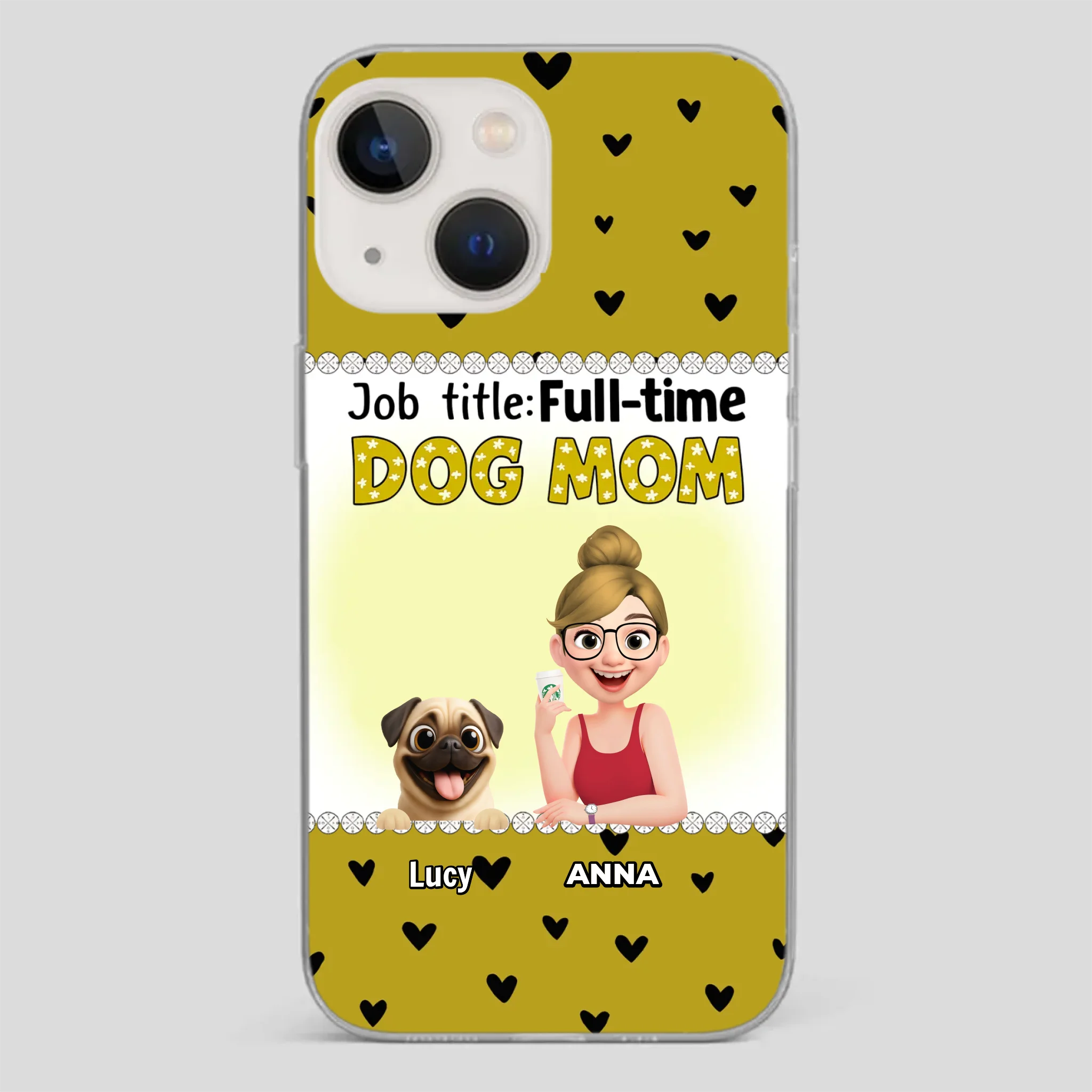 Custom Pug Lover Phone Case - Full-time Dog Mom Gift For Dog Owners | 89Prints