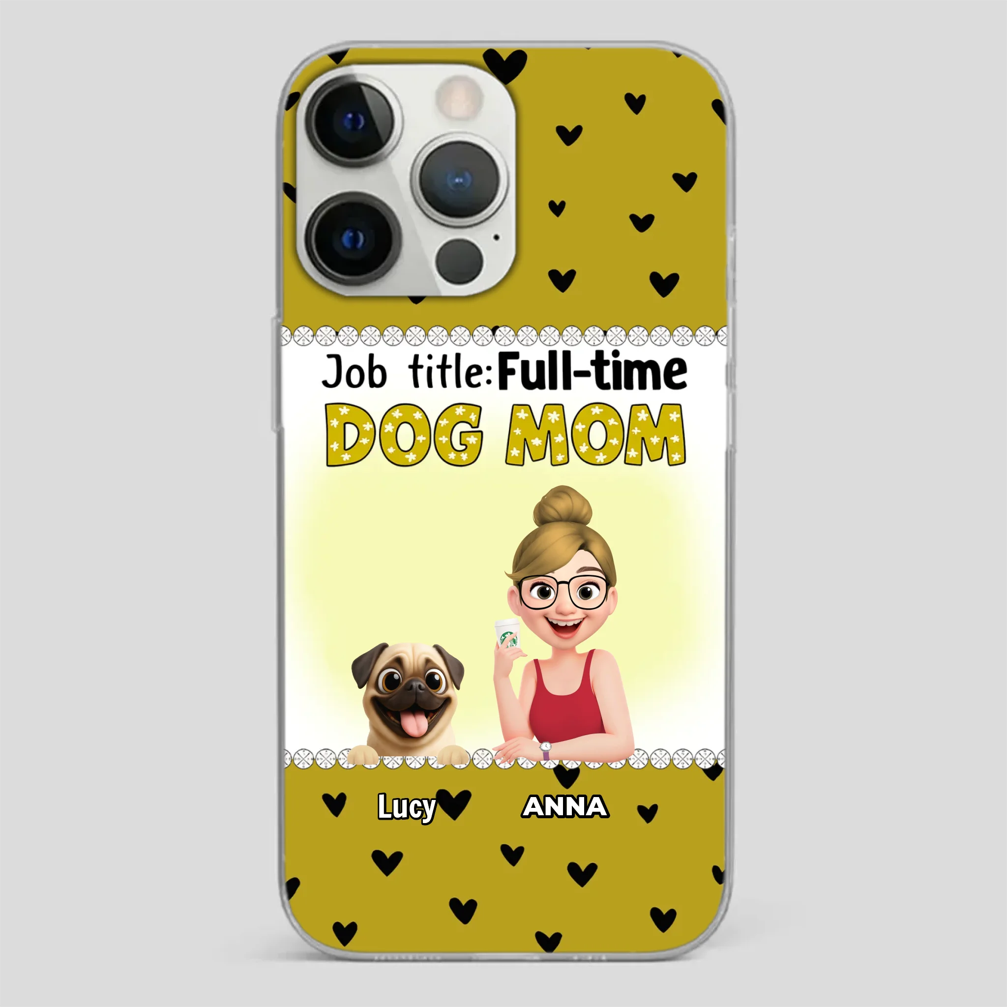 Custom Pug Lover Phone Case - Full-time Dog Mom Gift For Dog Owners | 89Prints