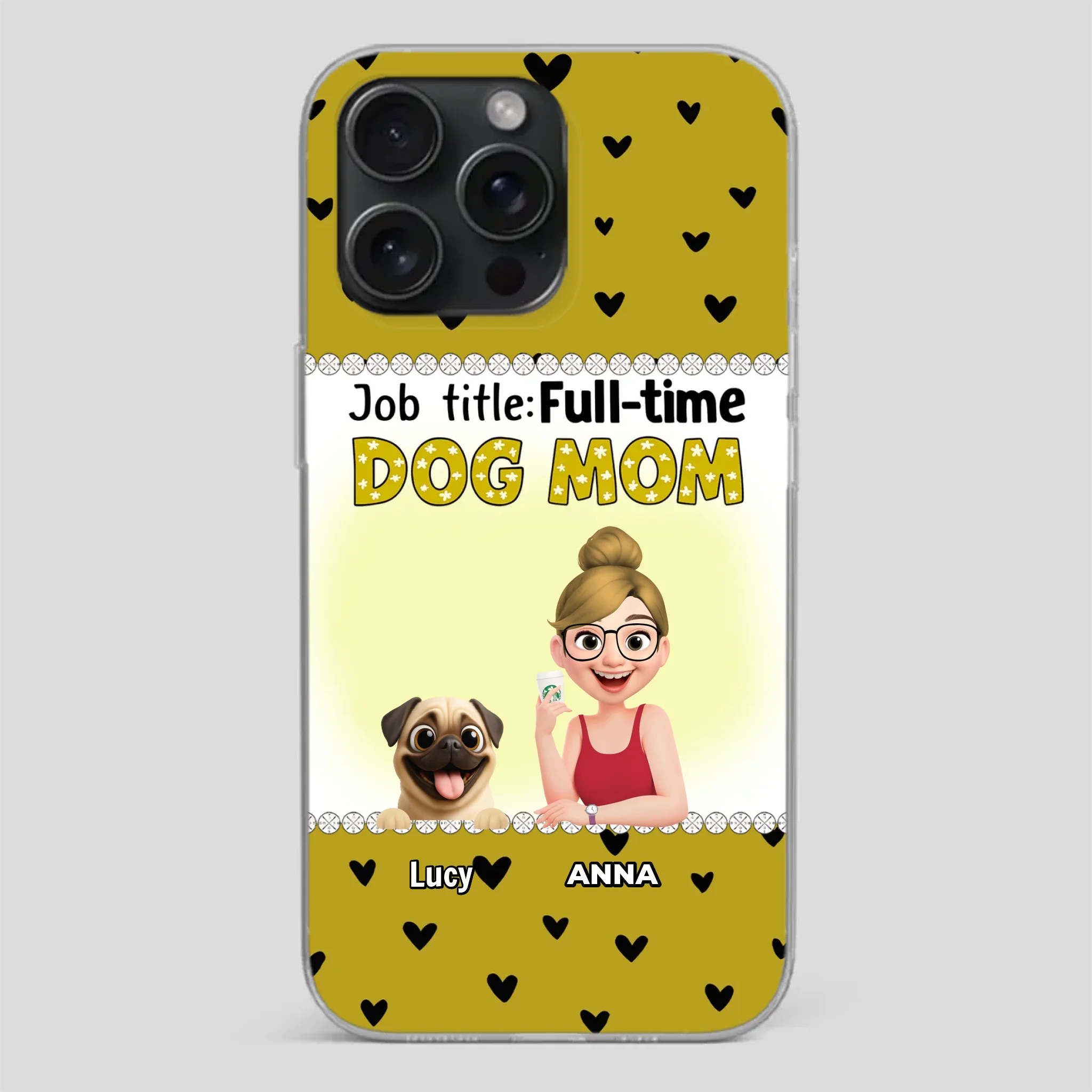 Custom Pug Lover Phone Case - Full-time Dog Mom Gift For Dog Owners | 89Prints