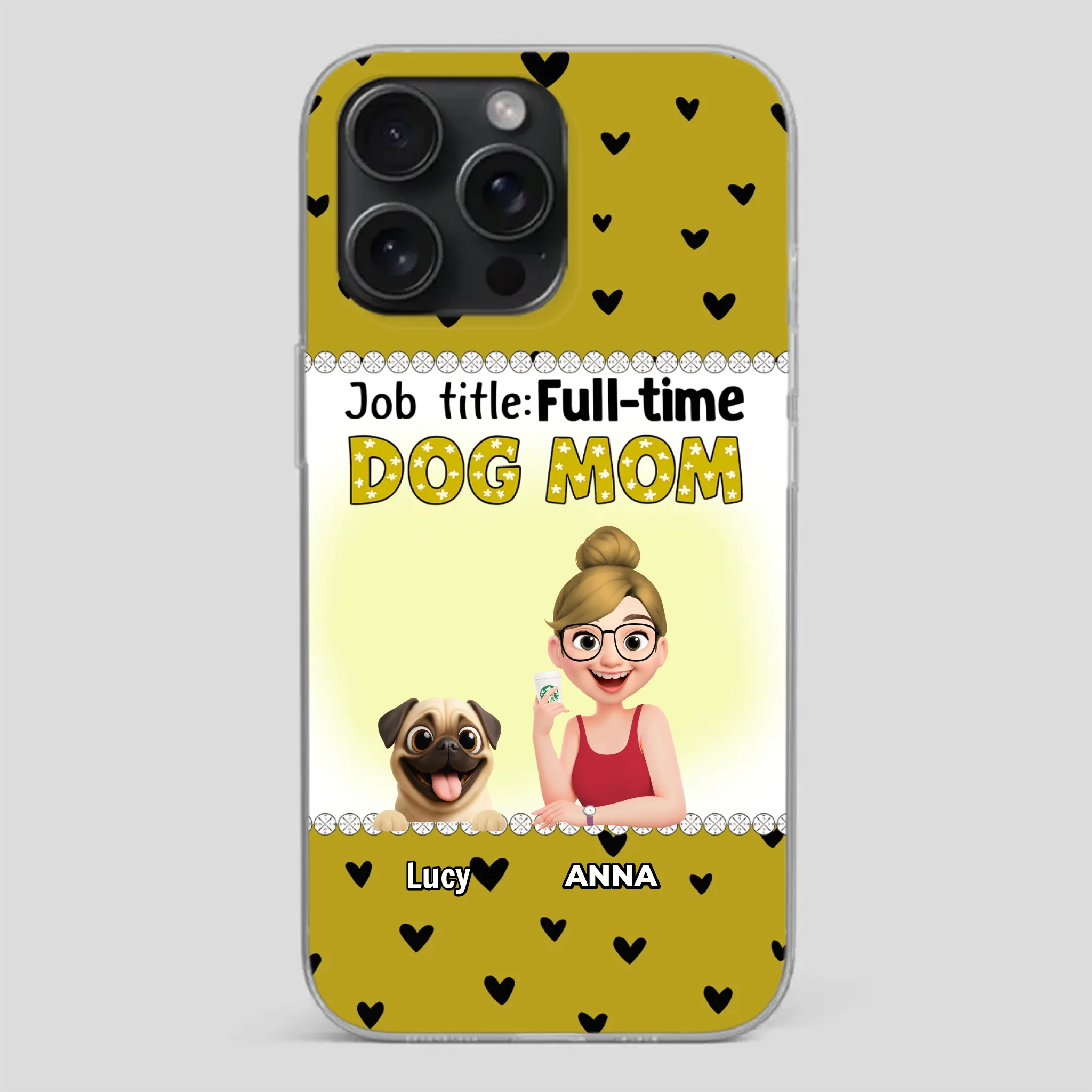 Custom Pug Lover Phone Case - Full-time Dog Mom Gift For Dog Owners | 89Prints