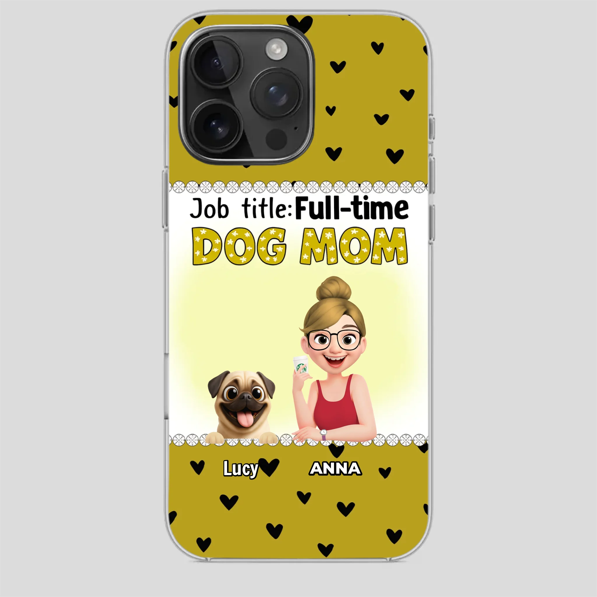 Custom Pug Lover Phone Case - Full-time Dog Mom Gift For Dog Owners | 89Prints