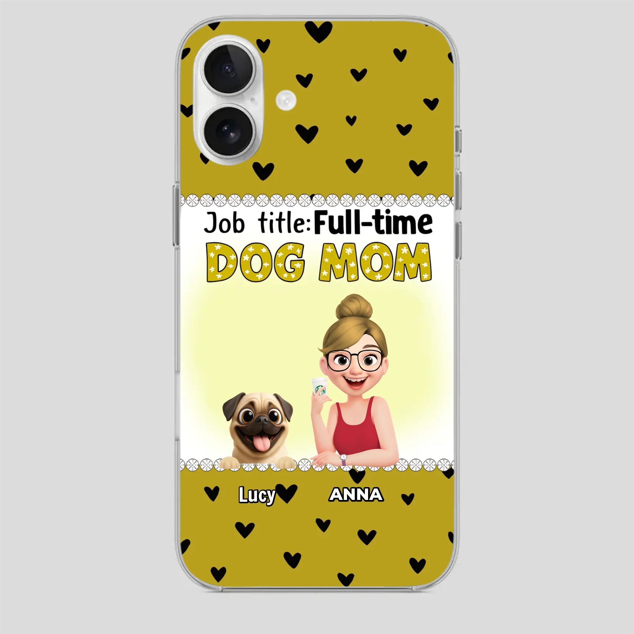 Custom Pug Lover Phone Case - Full-time Dog Mom Gift For Dog Owners | 89Prints