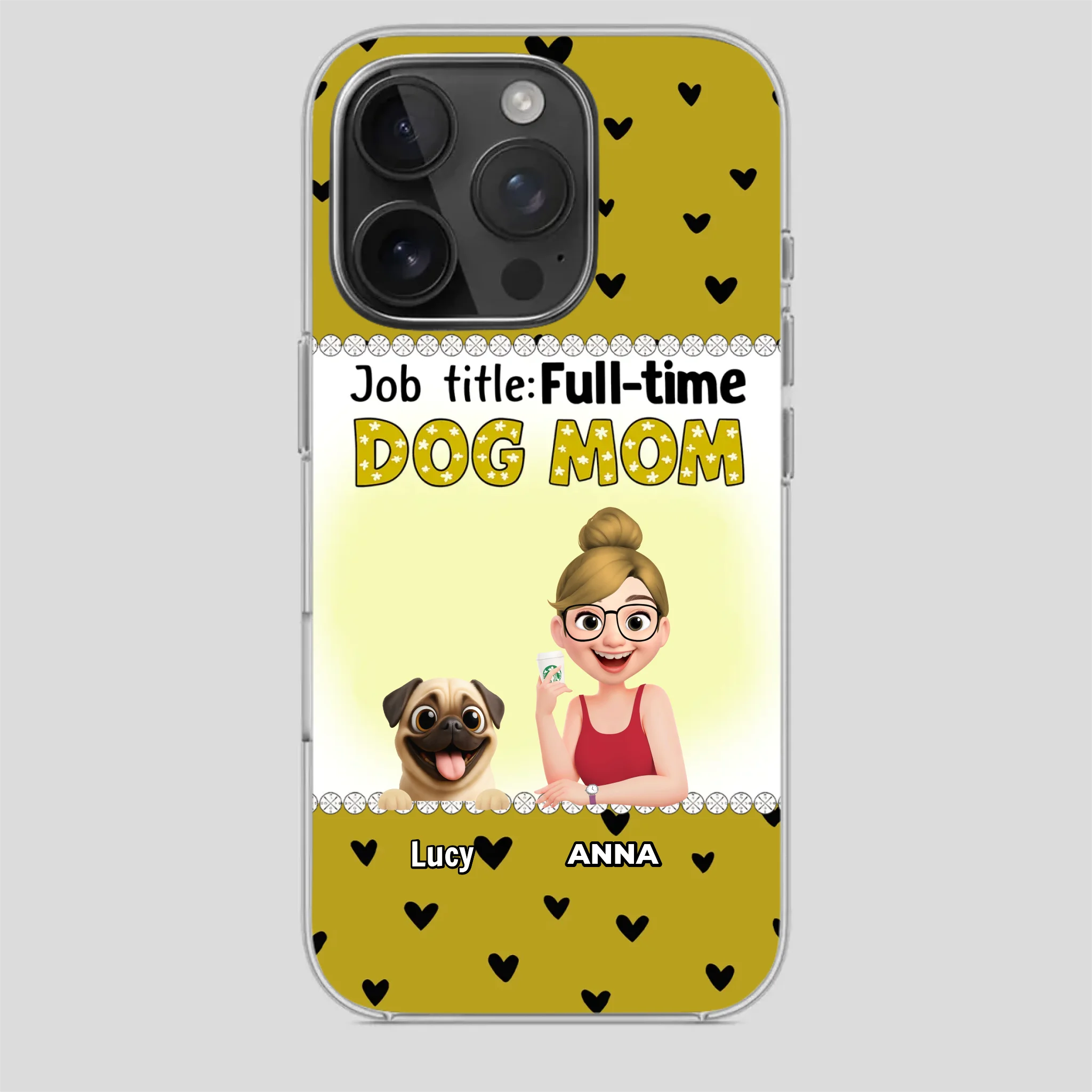 Custom Pug Lover Phone Case - Full-time Dog Mom Gift For Dog Owners | 89Prints