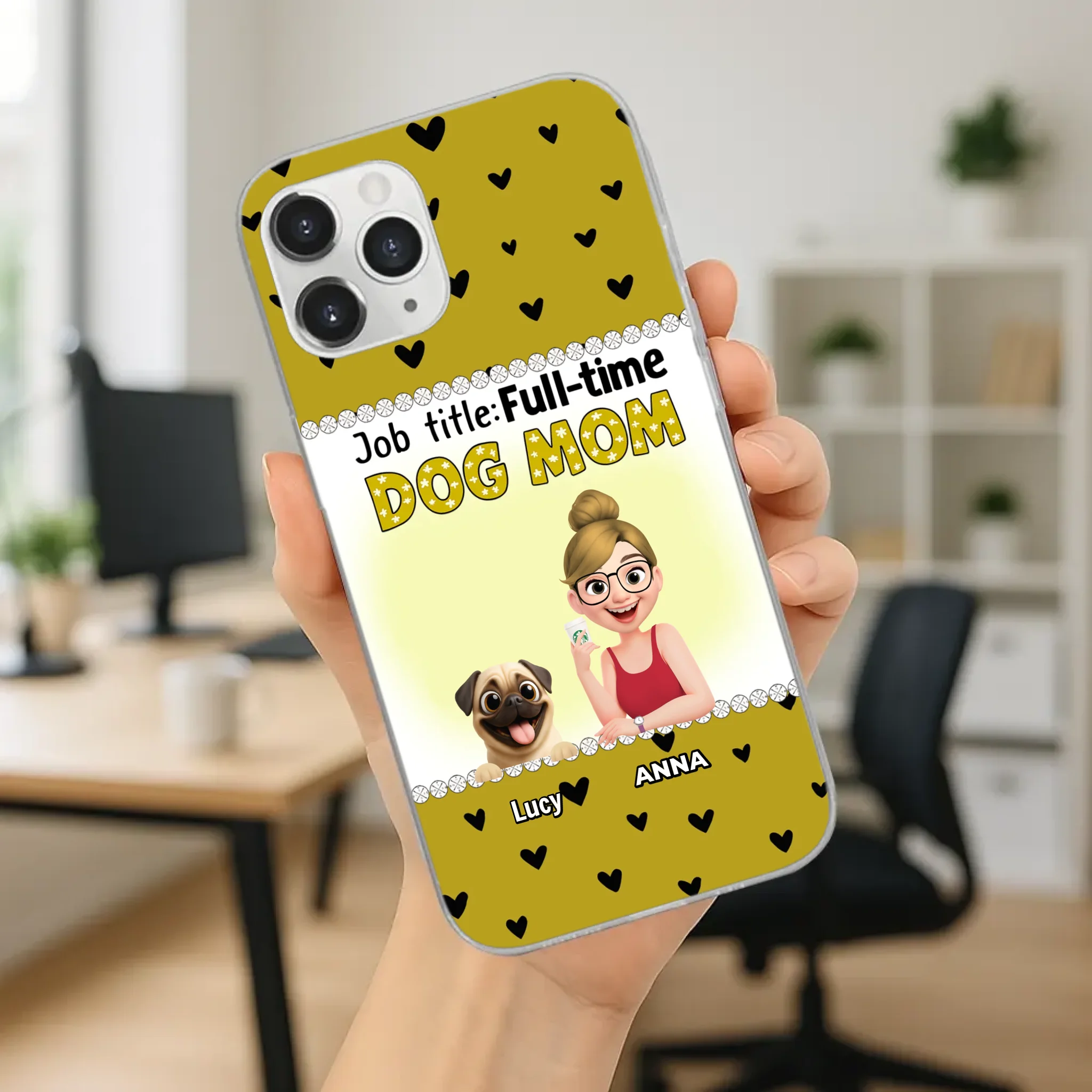 Custom Pug Lover Phone Case - Full-time Dog Mom Gift For Dog Owners | 89Prints
