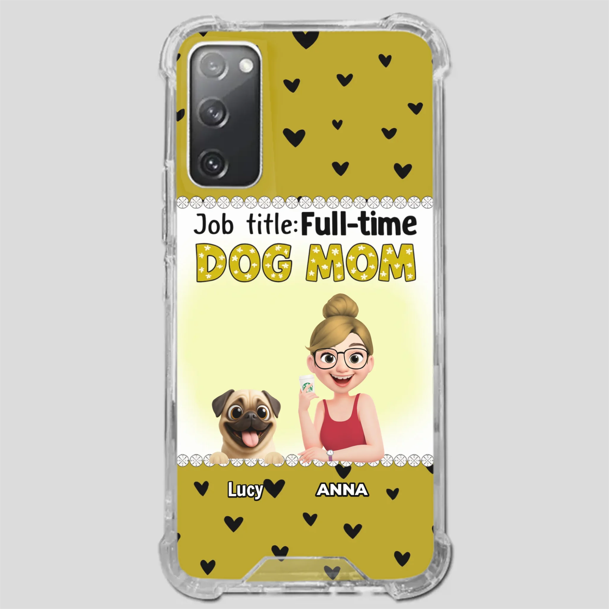 Custom Pug Lover Phone Case - Full-time Dog Mom Gift For Dog Owners | 89Prints