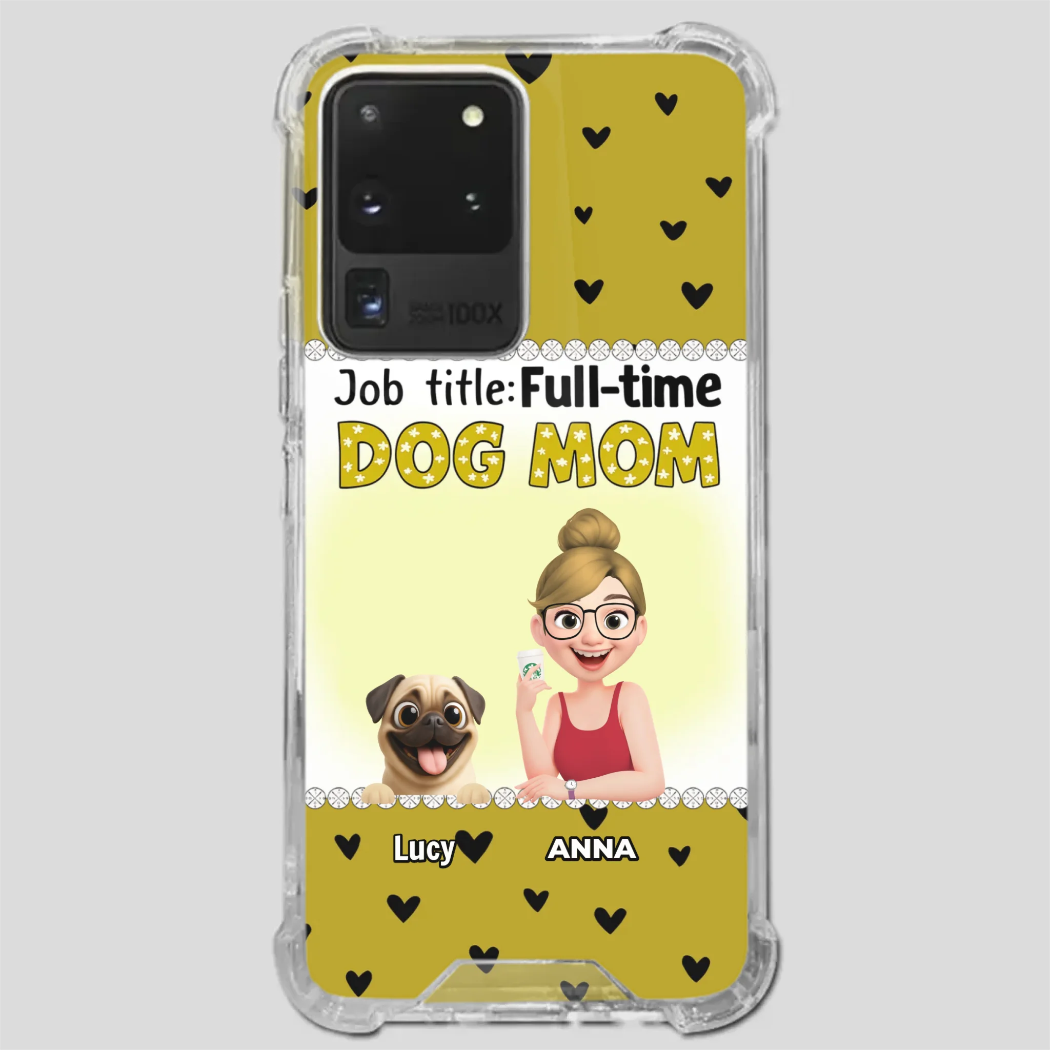 Custom Pug Lover Phone Case - Full-time Dog Mom Gift For Dog Owners | 89Prints