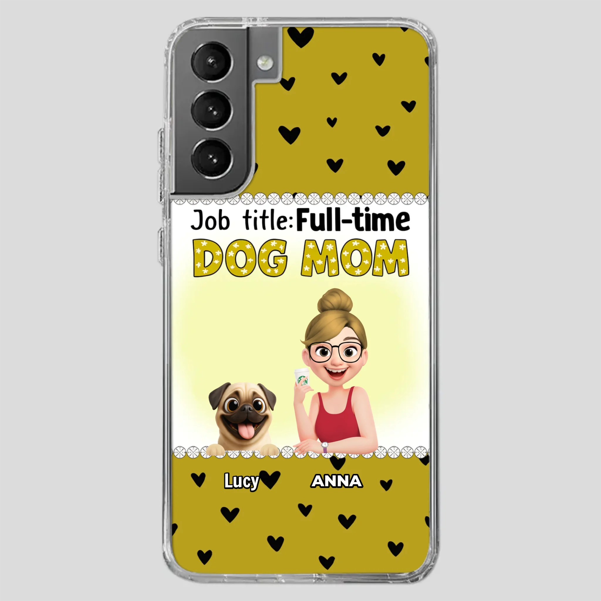 Custom Pug Lover Phone Case - Full-time Dog Mom Gift For Dog Owners | 89Prints