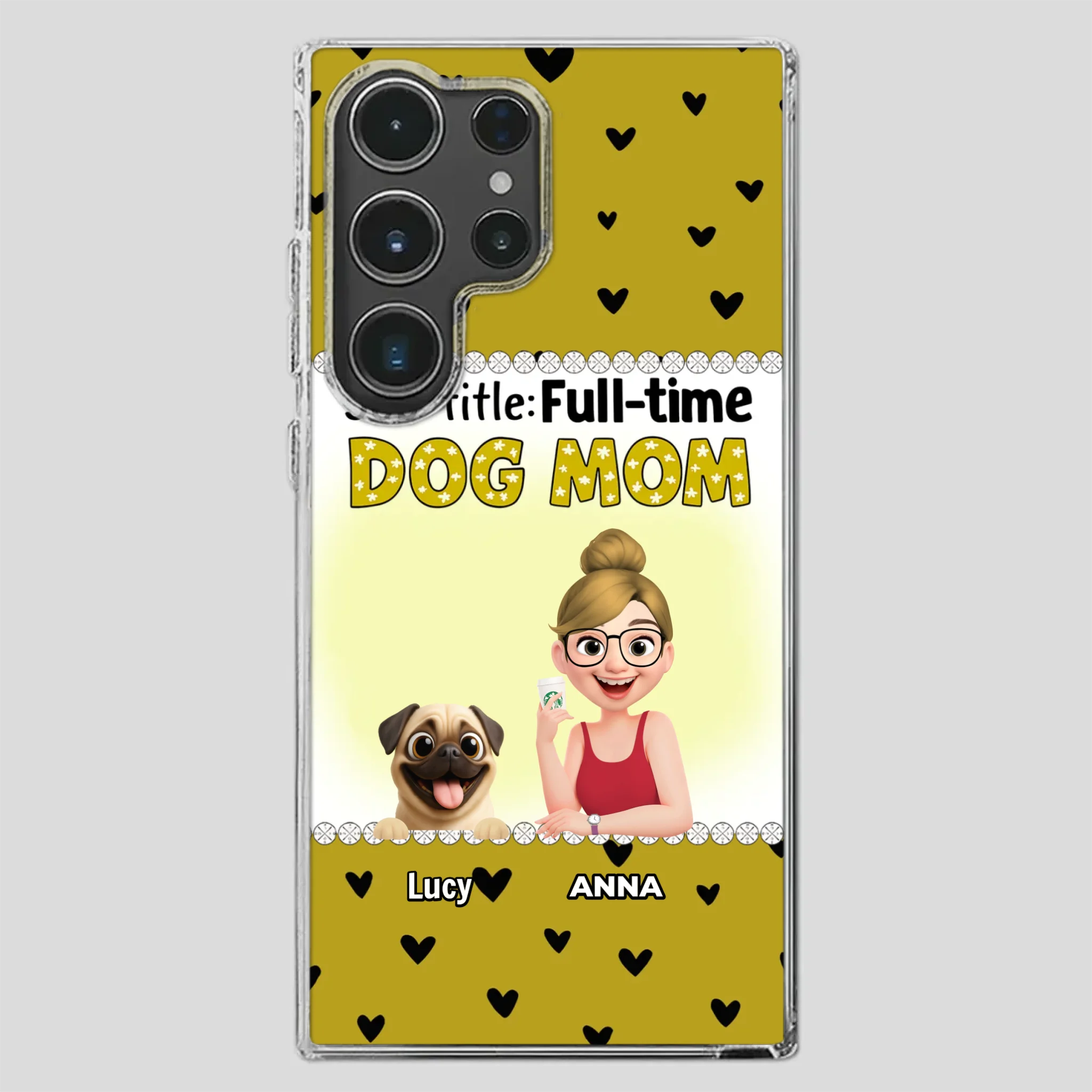 Custom Pug Lover Phone Case - Full-time Dog Mom Gift For Dog Owners | 89Prints