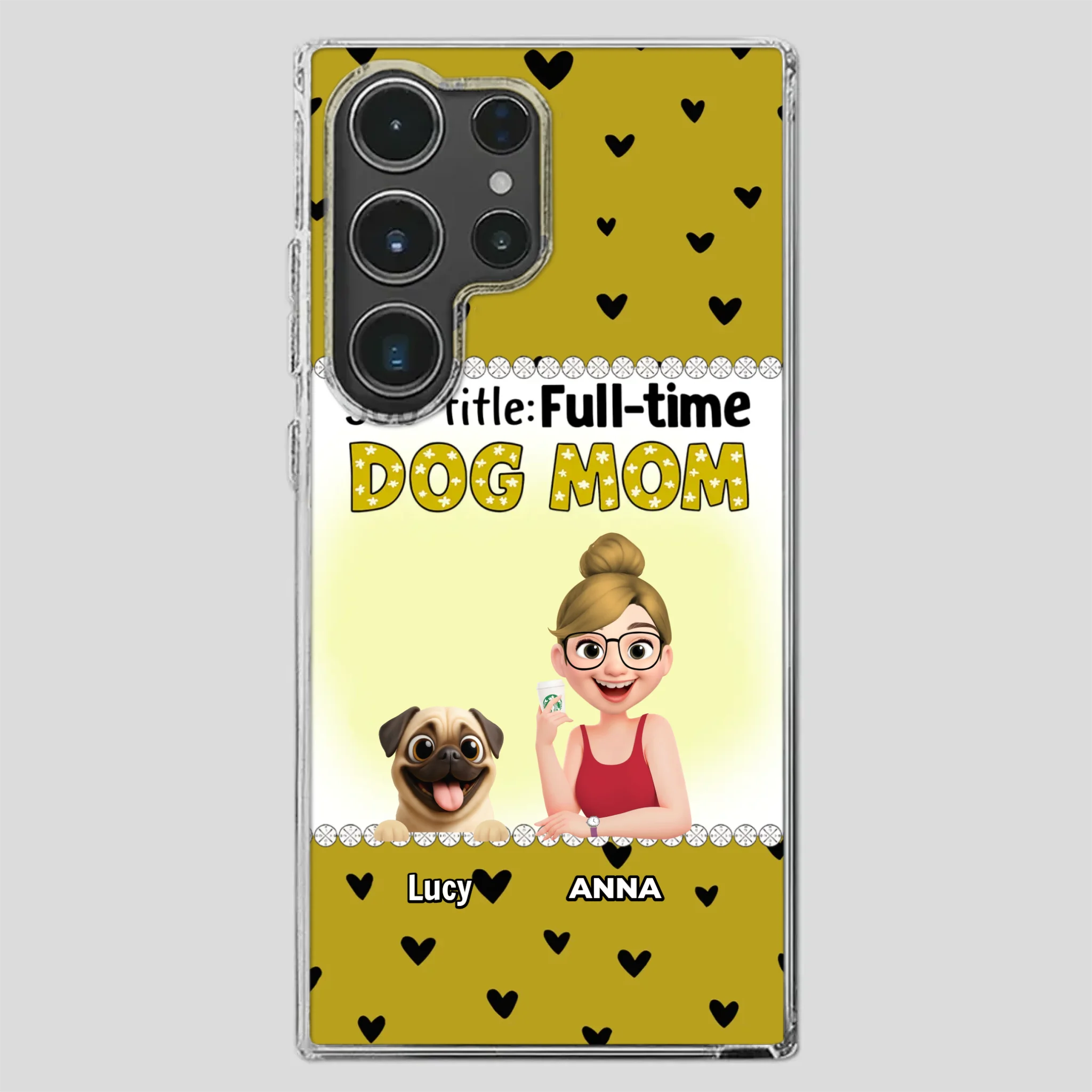 Custom Pug Lover Phone Case - Full-time Dog Mom Gift For Dog Owners | 89Prints
