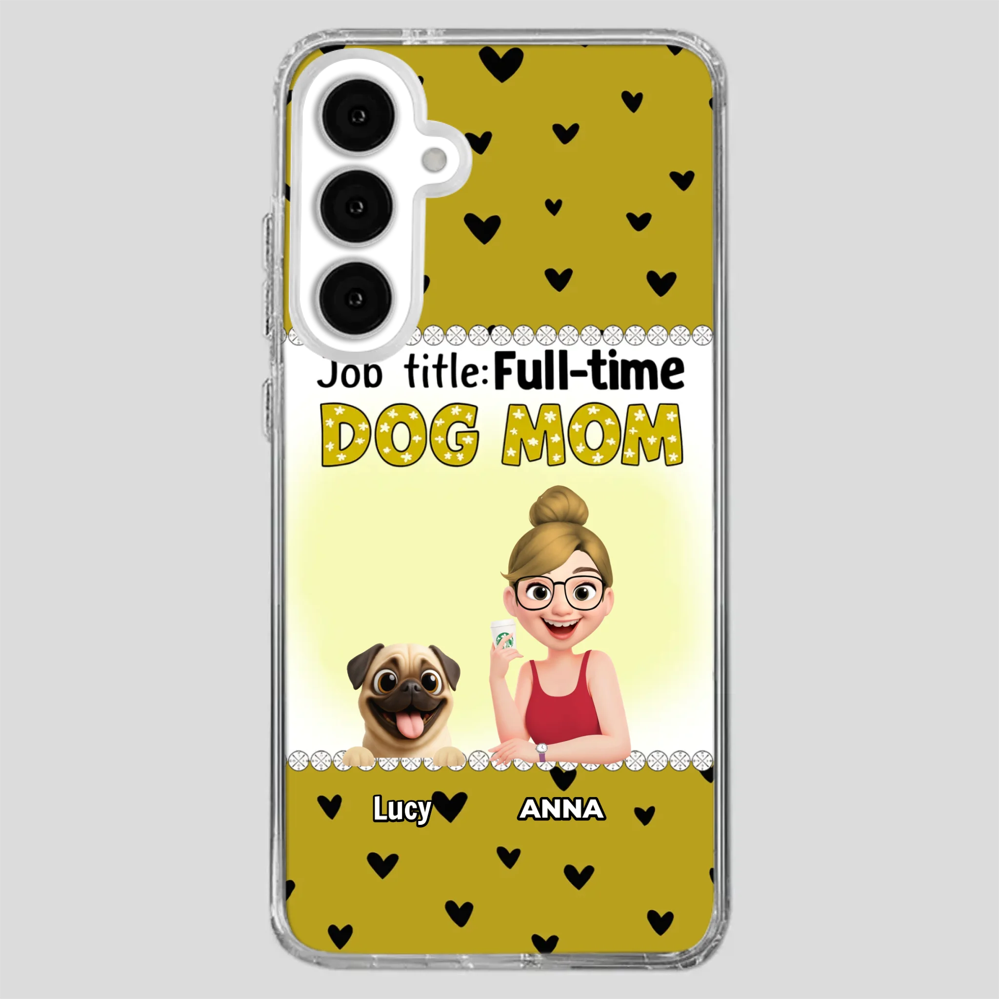 Custom Pug Lover Phone Case - Full-time Dog Mom Gift For Dog Owners | 89Prints