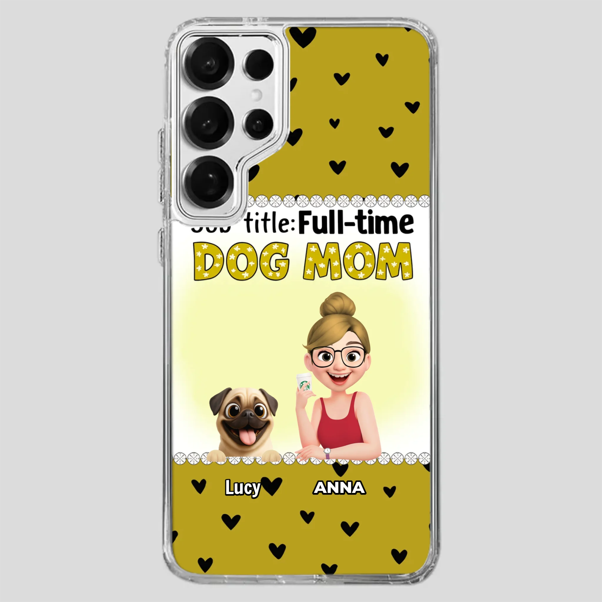 Custom Pug Lover Phone Case - Full-time Dog Mom Gift For Dog Owners | 89Prints