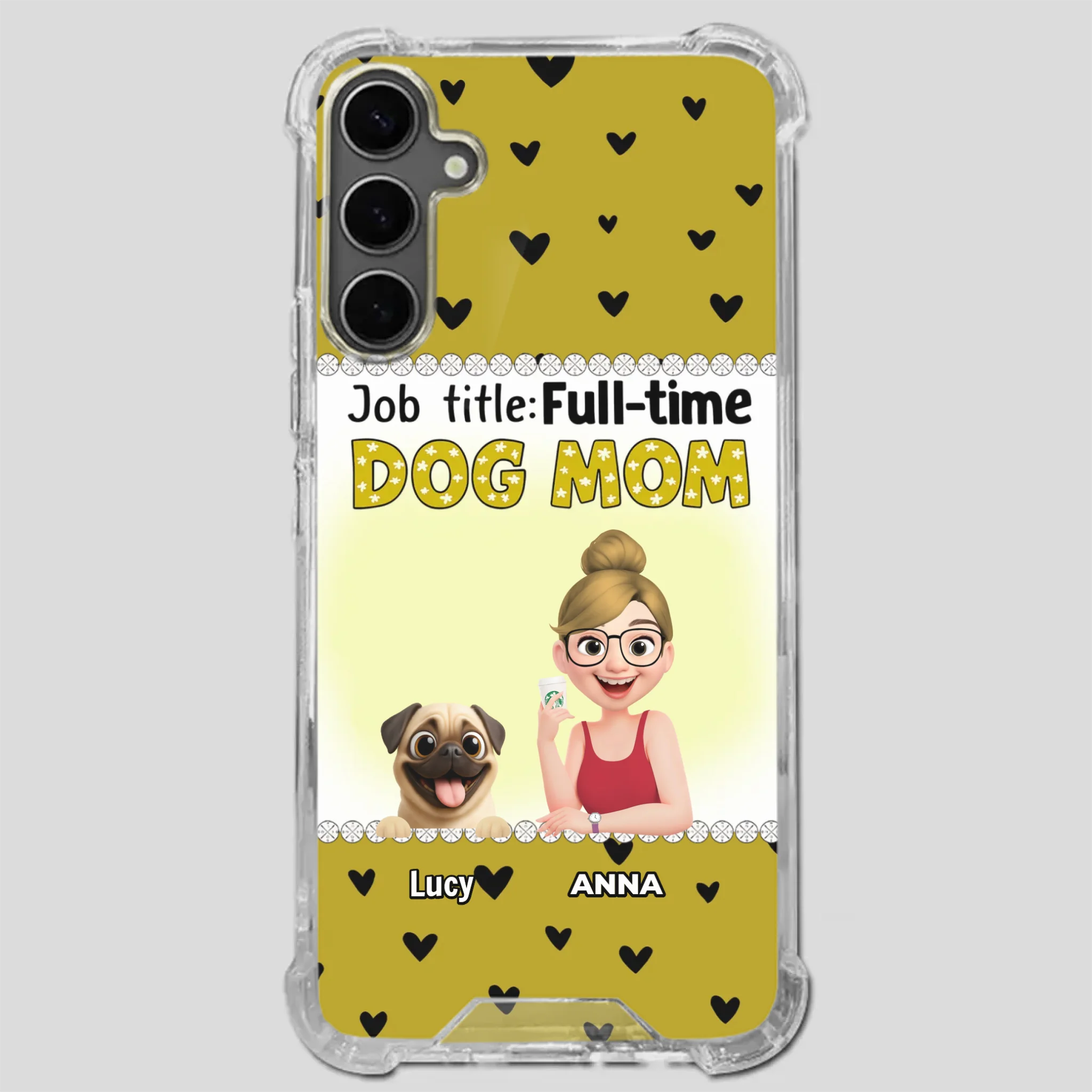 Custom Pug Lover Phone Case - Full-time Dog Mom Gift For Dog Owners | 89Prints
