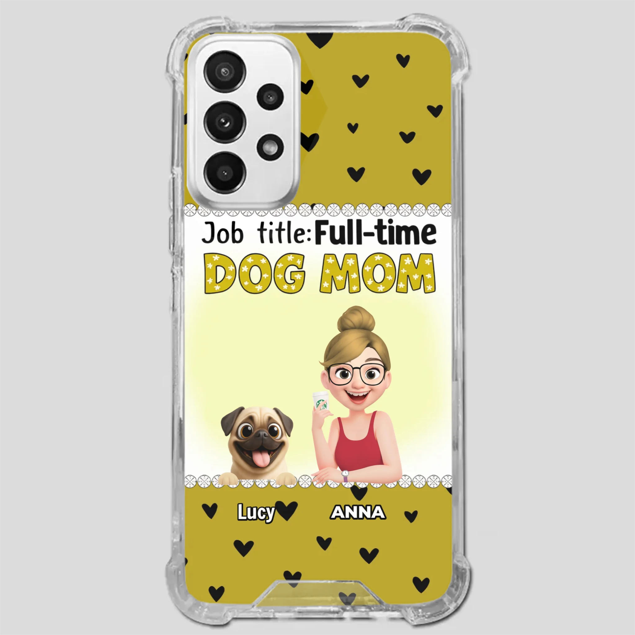 Custom Pug Lover Phone Case - Full-time Dog Mom Gift For Dog Owners | 89Prints