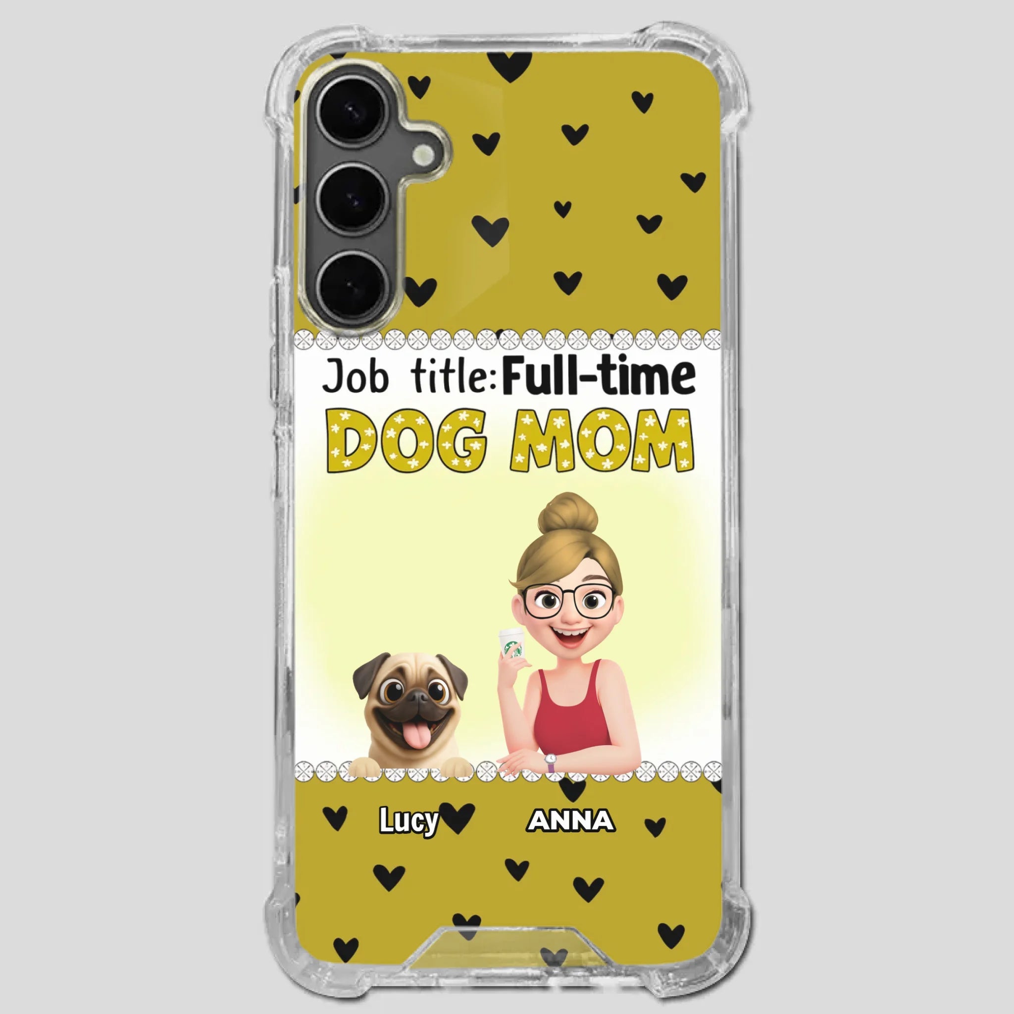 Custom Pug Lover Phone Case - Full-time Dog Mom Gift For Dog Owners | 89Prints