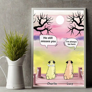 Customized Pug Lover Poster – Sympathy Wall Art For Pet Loss | 89Prints