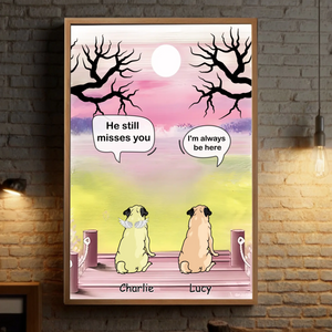 Customized Pug Lover Poster – Sympathy Wall Art For Pet Loss | 89Prints