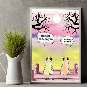 Customized Pug Lover Poster – Sympathy Wall Art For Pet Loss | 89Prints