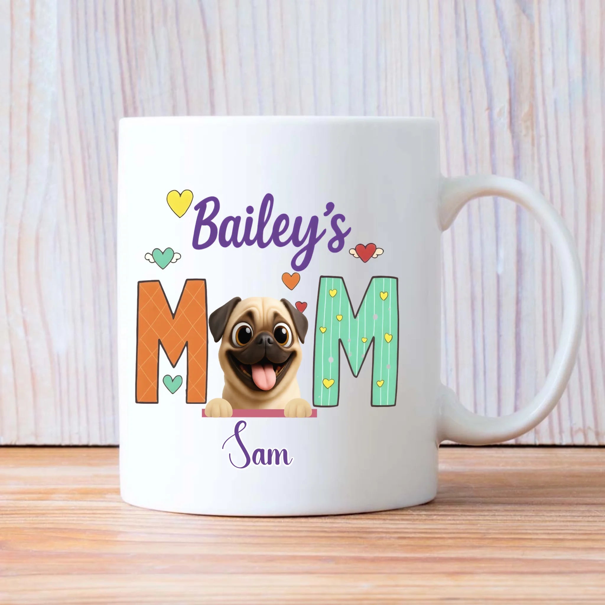 Custom Pug Lover Mug – Personalized Unique Gift For Dog Moms | 89Prints