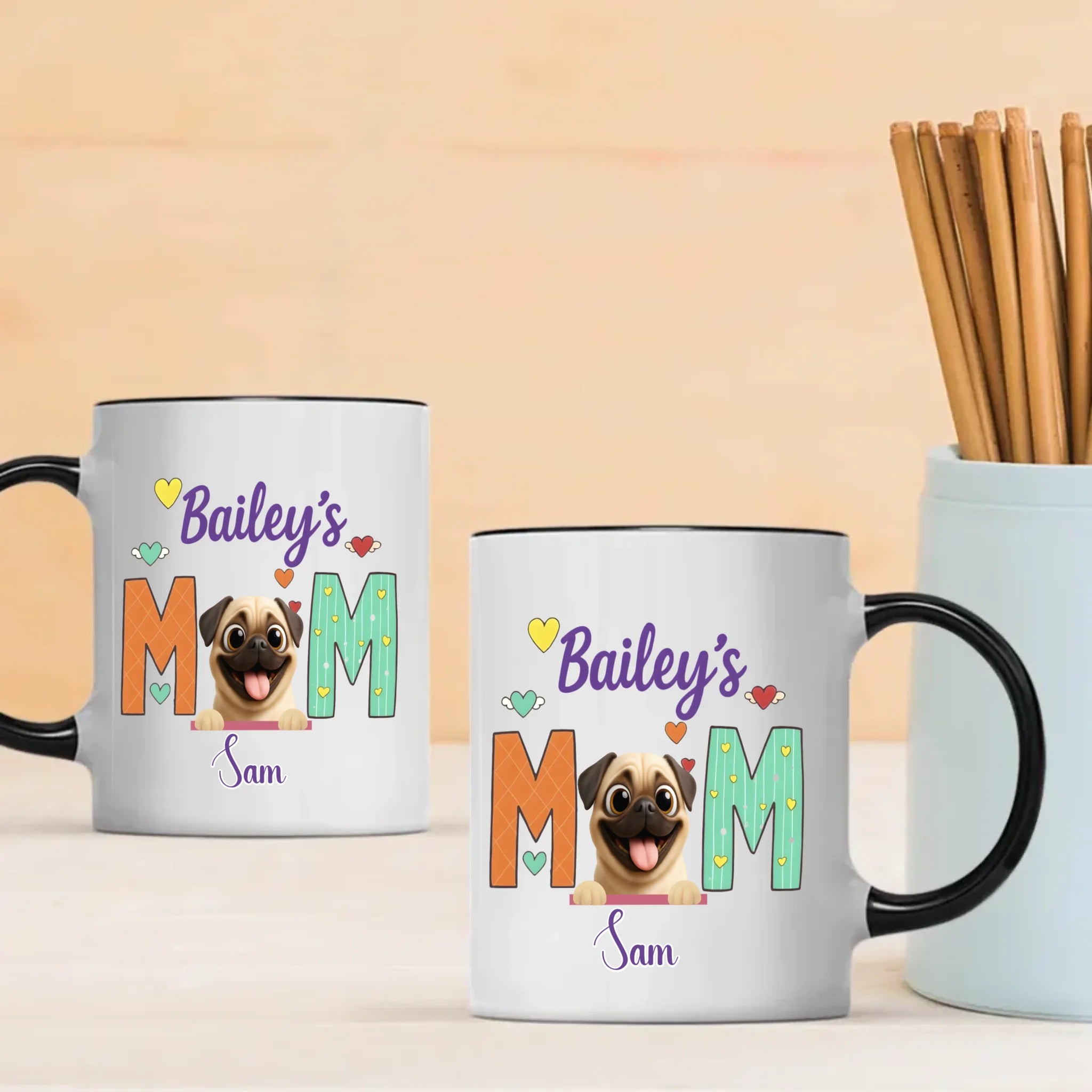 Custom Pug Lover Mug – Personalized Unique Gift For Dog Moms | 89Prints