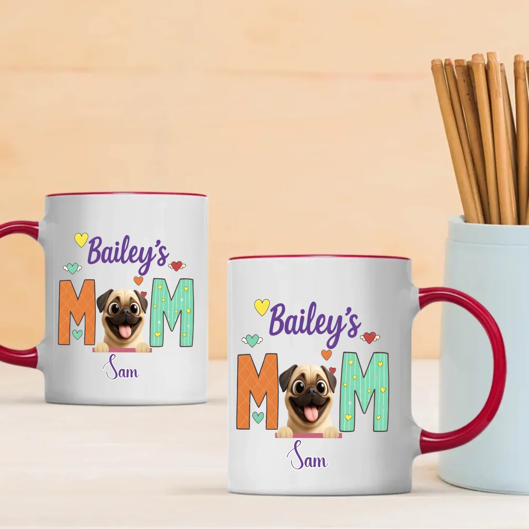 Custom Pug Lover Mug – Personalized Unique Gift For Dog Moms | 89Prints
