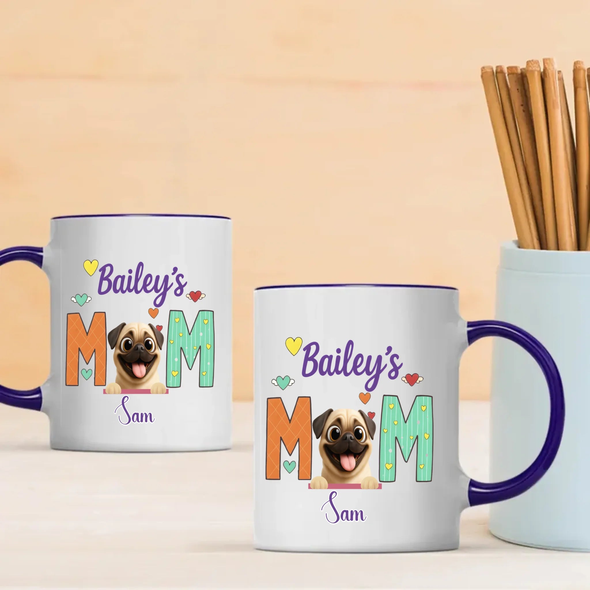 Custom Pug Lover Mug – Personalized Unique Gift For Dog Moms | 89Prints
