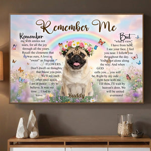 Custom Pug Poster For Dog Lovers - Remember Me With Smiles Not Tears Gift | 89Prints