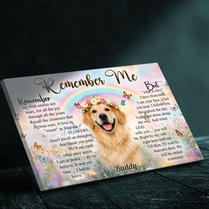 Custom Canvas For Dogs - Remember Me With Smiles Not Tears - 89Prints
