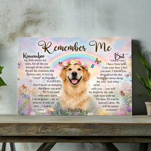 Custom Canvas For Dogs - Remember Me With Smiles Not Tears - 89Prints