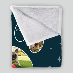 Personalized Pug Memorial Blanket - When Tomorrow Starts Without Me, Photo Paws Print | 89Prints