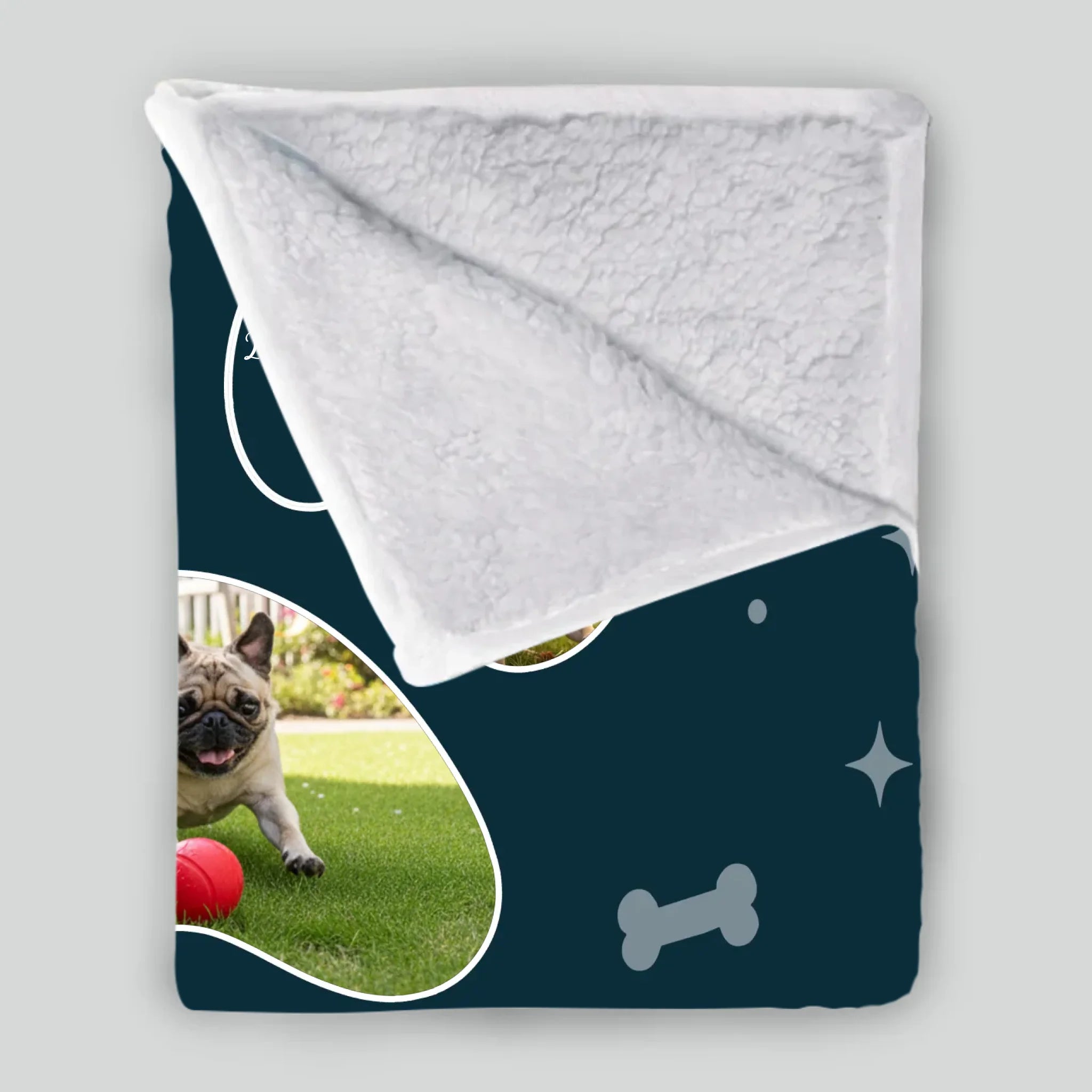 Personalized Pug Memorial Blanket - When Tomorrow Starts Without Me, Photo Paws Print | 89Prints