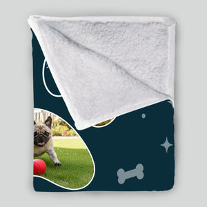 Personalized Pug Memorial Blanket - When Tomorrow Starts Without Me, Photo Paws Print | 89Prints