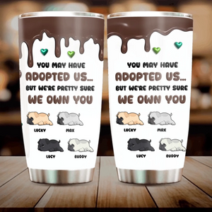 Customized Pug Tumbler - Special You Adopted Me But I Own You Gift For Dog Owners | 89Prints