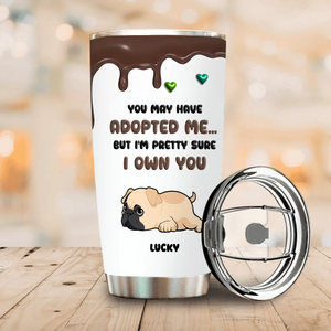 Customized Pug Tumbler - Special You Adopted Me But I Own You Gift For Dog Owners | 89Prints