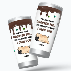 Customized Pug Tumbler - Special You Adopted Me But I Own You Gift For Dog Owners | 89Prints