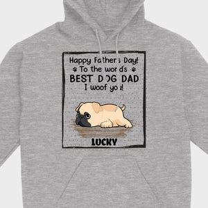 Custom Pug Basic Tee - Happy Father's Day, To The World's Best Dog Dad T-Shirts | 89Prints